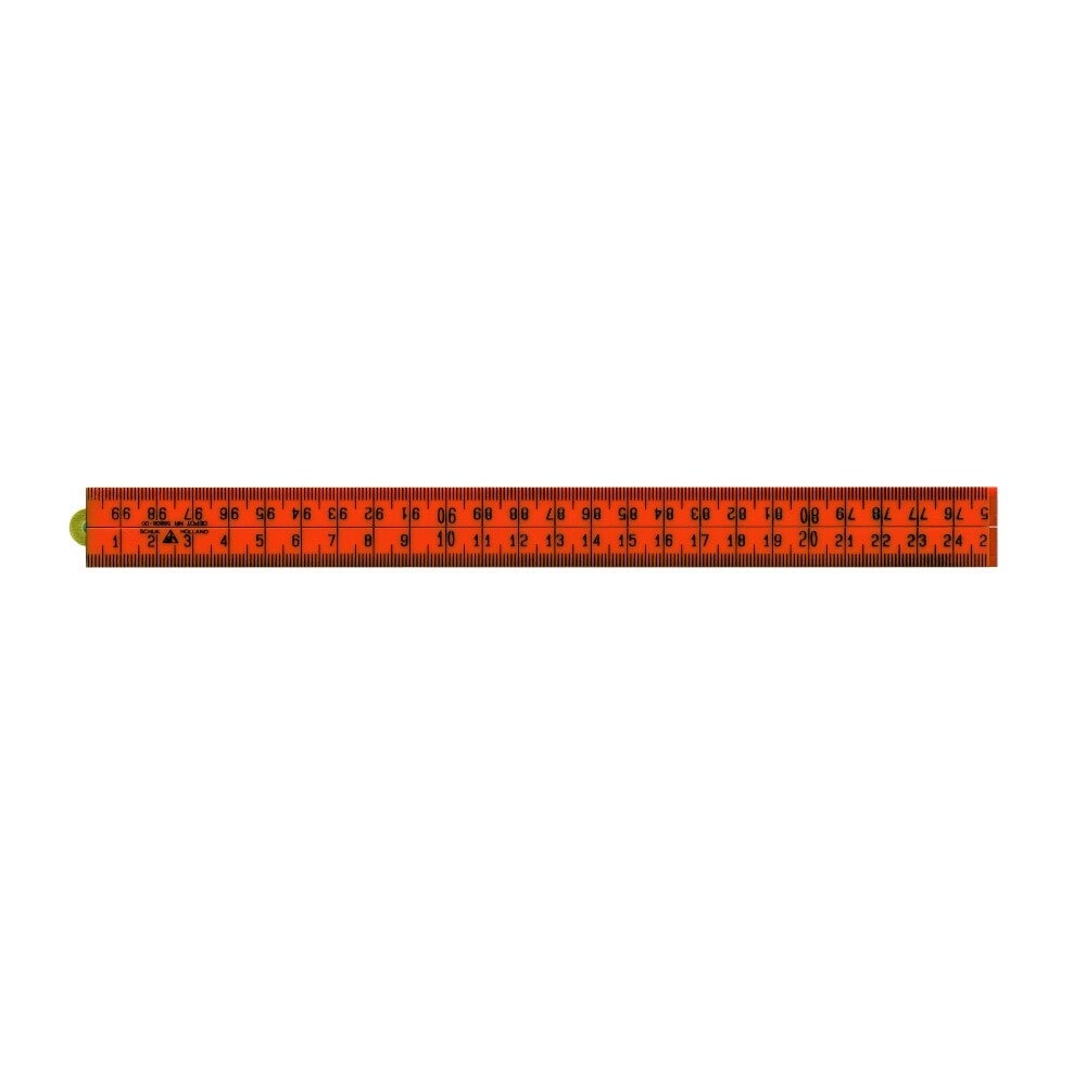 Schuil kunststof duimstok oranje 1-M