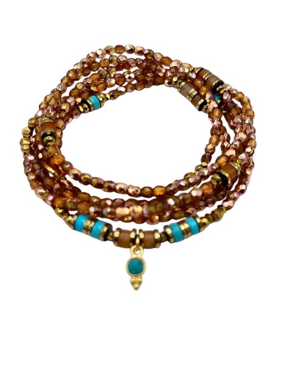 Collier et Bracelet GOA 6 Tours