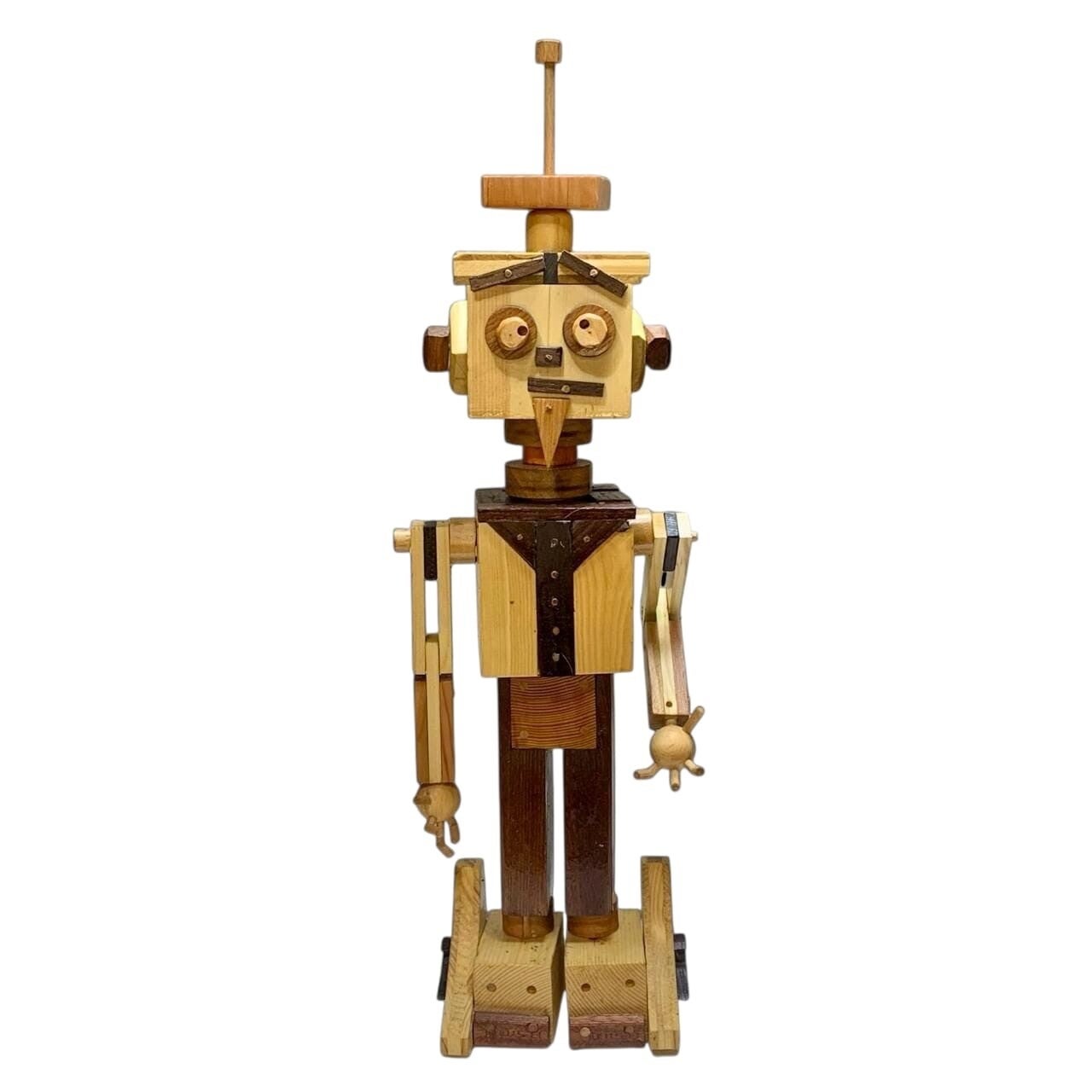 Robot en bois – Sculpture garçon articulée Bois D’Art