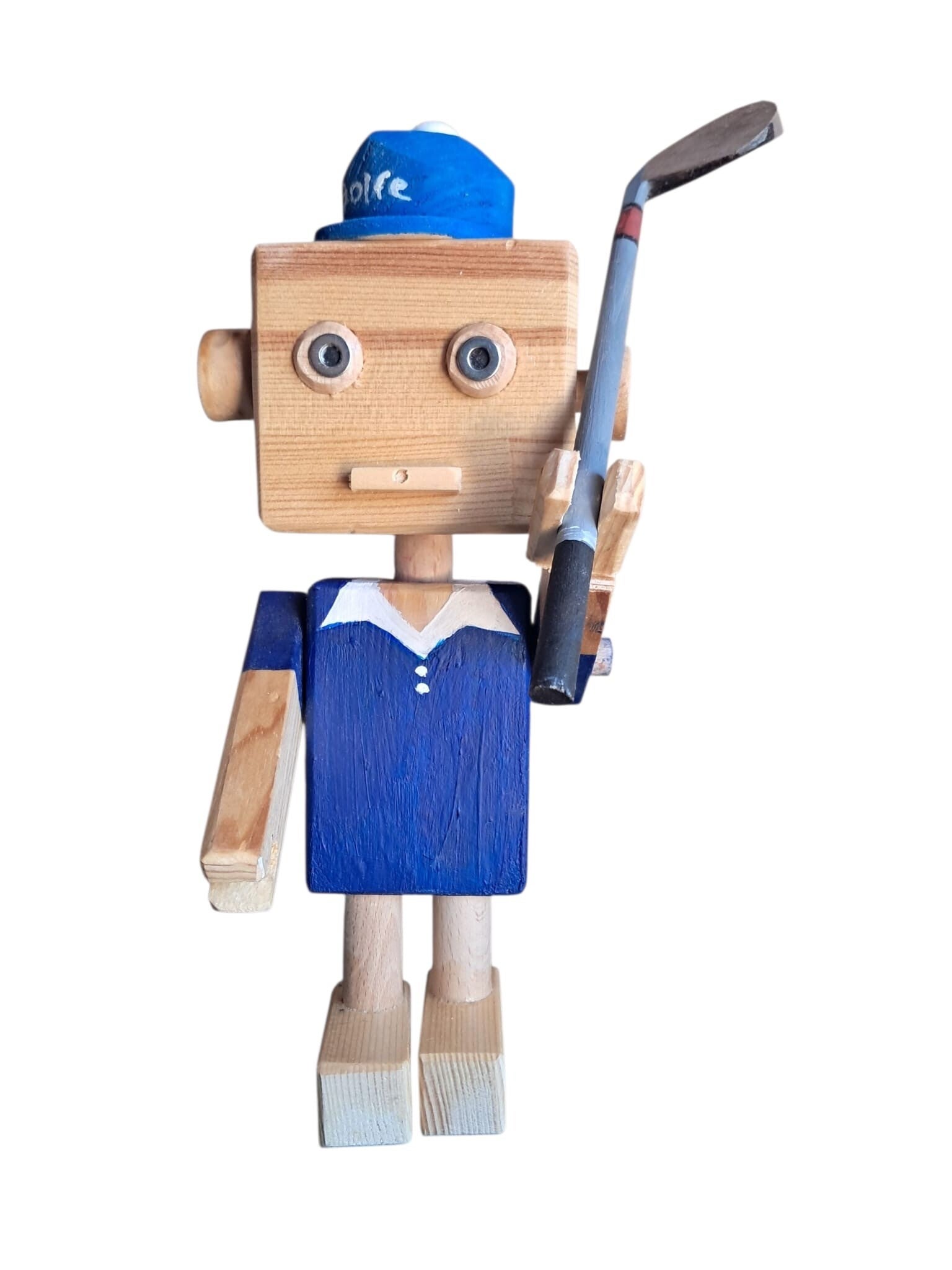Robot de bois Golfeur – Bois d’Art