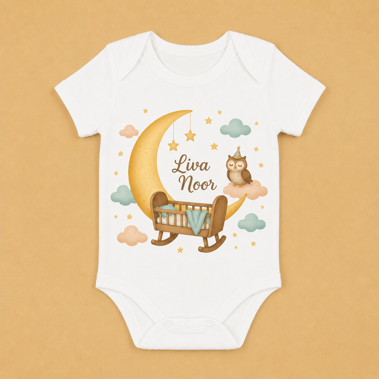 Gepersonaliseerde baby romper met geboortekaartje – Romper met naam