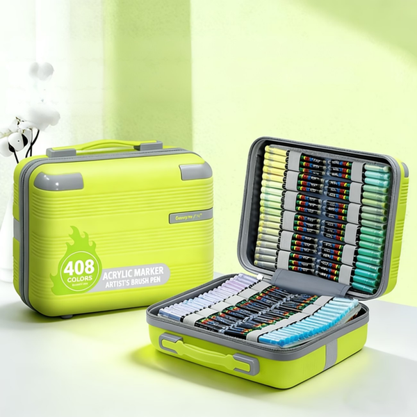 Guangna 406 Acrylstiften Set – Complete Brush Marker Koffer