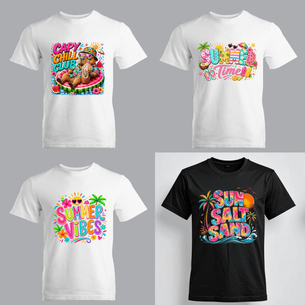 Zomershirt met zomerse opdruk | Kind & Volwassenen