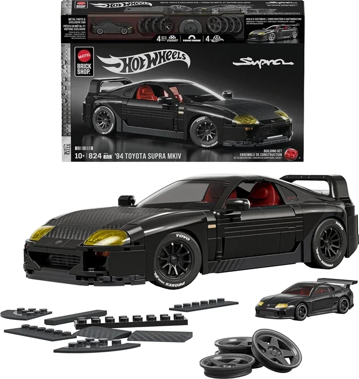 Mattel Bricks - Toyota Supra MKIV '94 Hot Wheels Elite Series, 824 pcs.