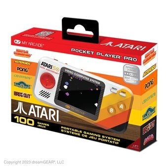 Sombo My Arcade DGUNL-7015 Atari Pocket Player Pro Handheld Portable Gaming System 100 Games