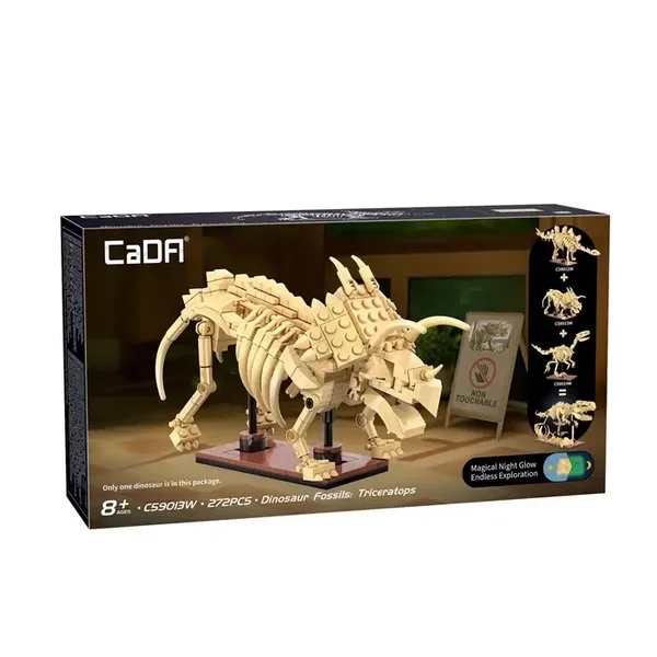 Cada - creative - squelette de triceratops - 297 pièces