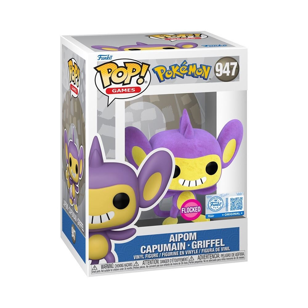 Funko POP! Games: Aipom (Pokémon) Special Edition (Flocked)