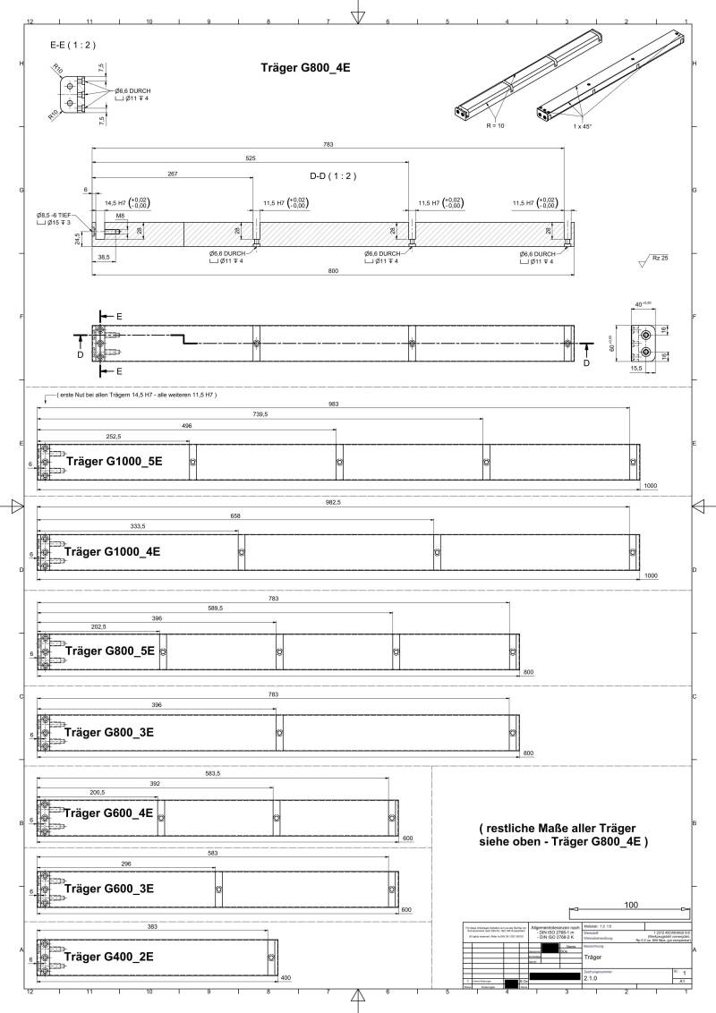 Carrier Technical Drawing
