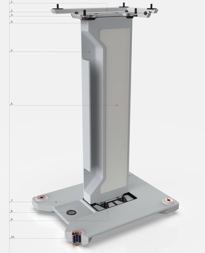 Speaker Stands Section View