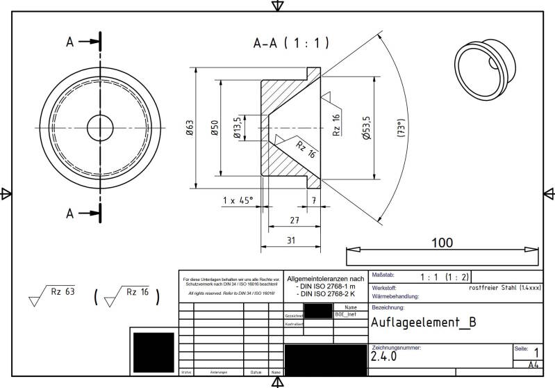 Support 2 Technical Drawing