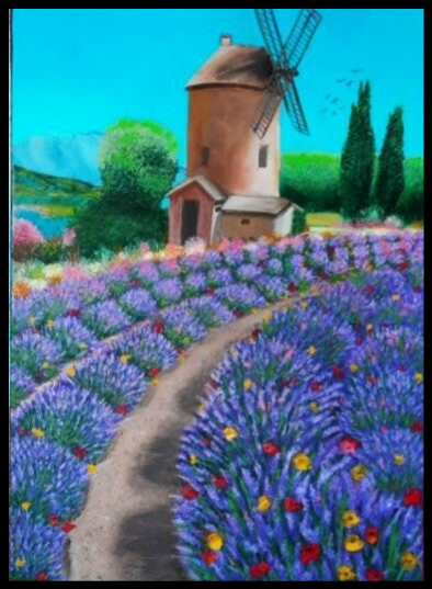 "Le Moulin" Tableau 50 X 70 CM