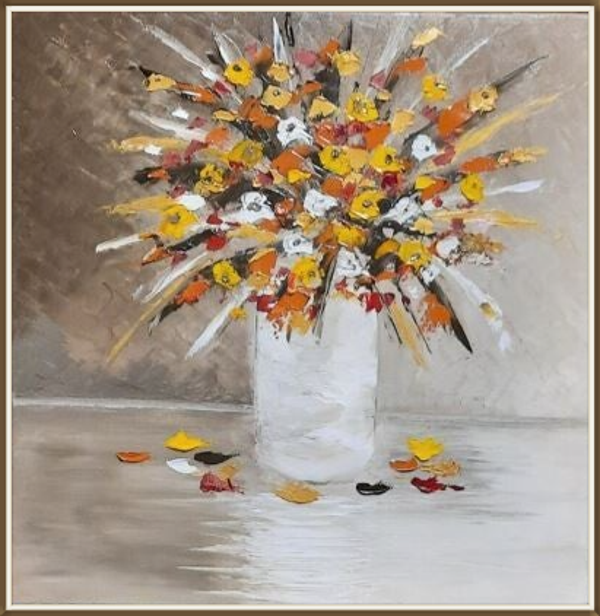Bouquet d'hiver - Tableau 40 X 40 cm