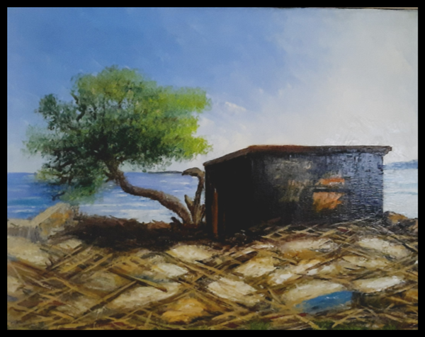 " Le Bastidon " Tableau 46 X 36 CM