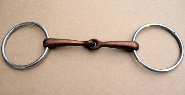 Wassertrense Sweet Iron gebrochen aus Kupfer mit Edelstahlringen 13,5 cm  No. 12