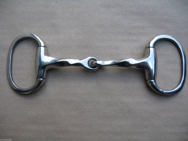 D-Trense Edelstahl gebrochen Mundstück gedreht Größe 12,5 cm Sonderposten 155