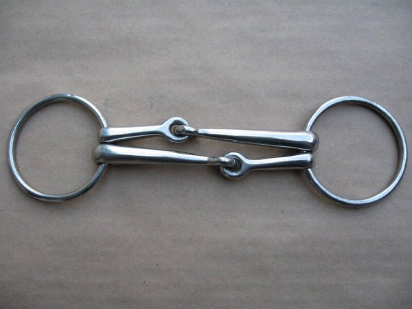 Trensengebiss mit Doppelmundstück gebrochen Größe 13,0 cm No. 438