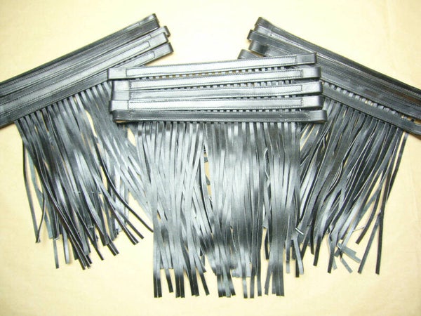 15 Stück Fliegenstirnband Fliegenhaube aus Leder schwarz Gr. Cob