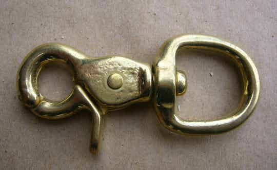 Zügel Snaps Karabiner aus Messing mit großem rundem Auge 10 oder 100 Stück