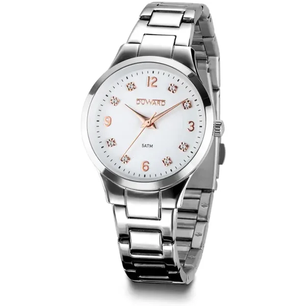 Reloj Señora Caja de Acero Blanca Lady Jin.