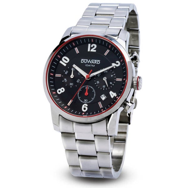 Reloj Acero Cronógrafo Rojo Spark.