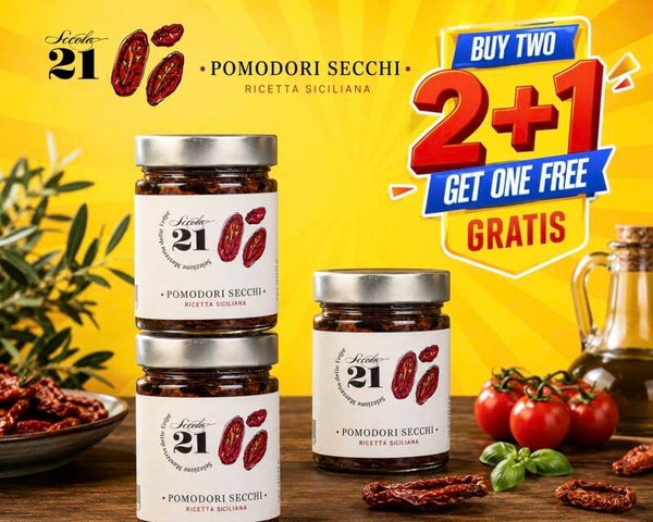 “PROMO 2 + 1 GRATIS” - Zongedroogde tomaten Secolo21