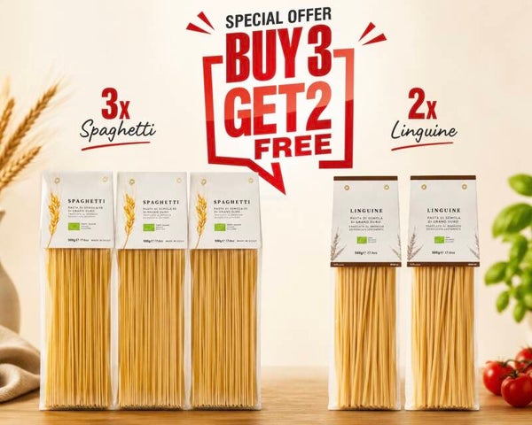“PROMO 3 + 2 GRATIS” - Siciliaanse BIO pasta
