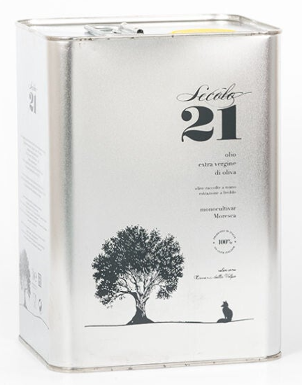 BIO Olijfolie Extra Vergine Moresca IGP Secolo21 3L
