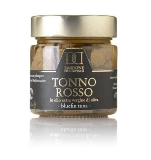 Daidone Filets van blauwvintonijn in Extra Vergine olijfolie 200g - "Filetti di Tonno Rosso in Olio Extra Vergine di Oliva"
