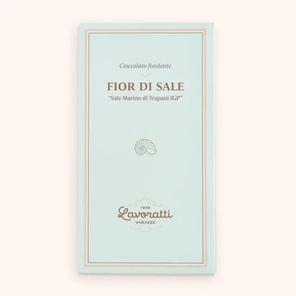 Lavoratti donkere chocoladetablet met zeezout van Trapani IGP 80g