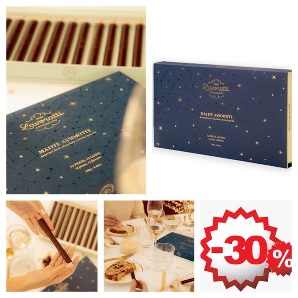 “PROMO -30% korting” - Lavoratti box met chocoladepotloden, 12 stuks