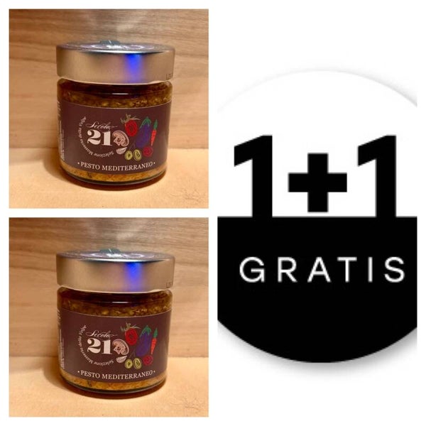 “PROMO 1 + 1 GRATIS” - Mediterraanse Rode Pesto Secolo21 - 200g - “Pesto Mediterraneo”