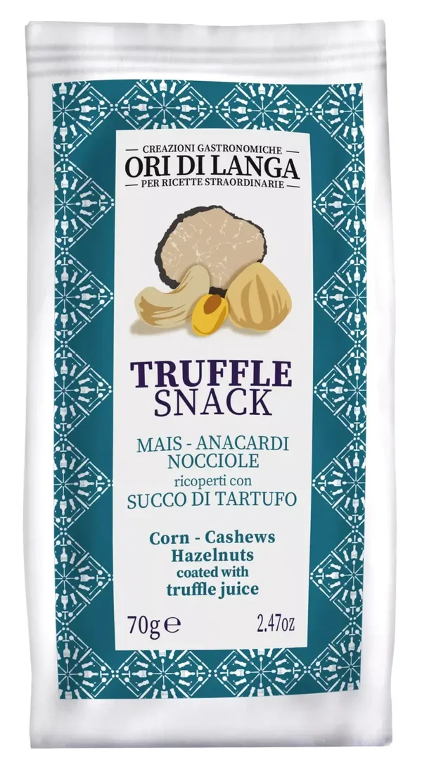 Truffel Snack - Mix van hazelnoten, maïskorrels en cashewnoten met truffel 70g