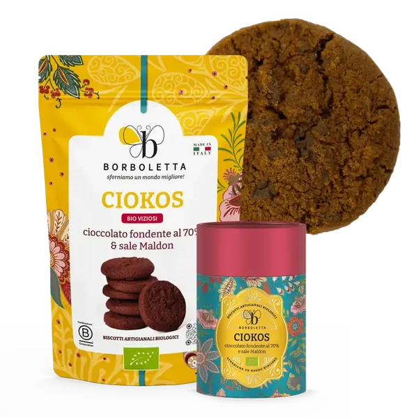 CIOKOS - Biologische boter, 70% biologische pure chocolade en Maldon zout