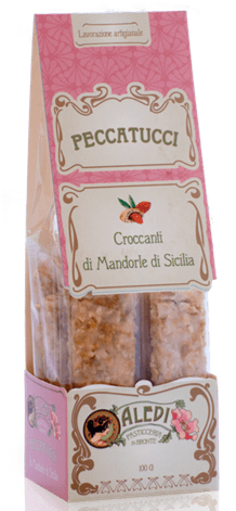 Knapperige nougat met amandelen van Sicilië 100g - "Peccatucci Croccanti Mandorle di Sicilia"
