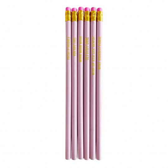 PRETTY PINK PENCIL SET