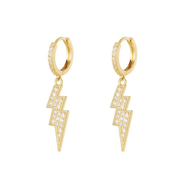 LIGHTNING EARRINGS GOLD