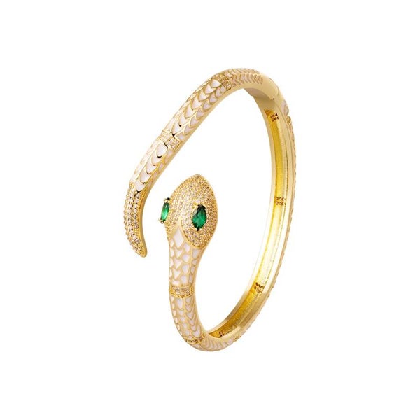 SNAKE BRACELET GOLD/WHITE