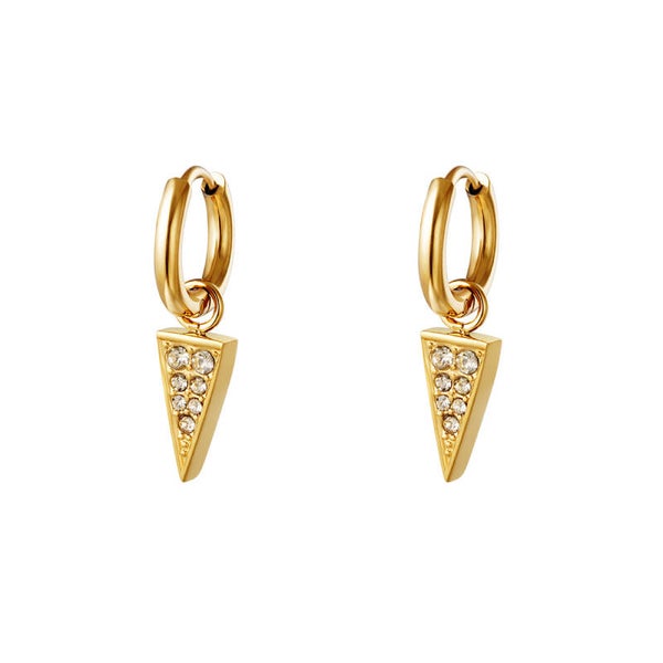TRIANGLE EARRINGS GOLD