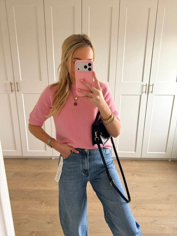 Trui met driekwart mouw - roze