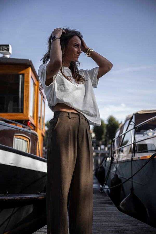 Saint tropez oversized tee - print bruin
