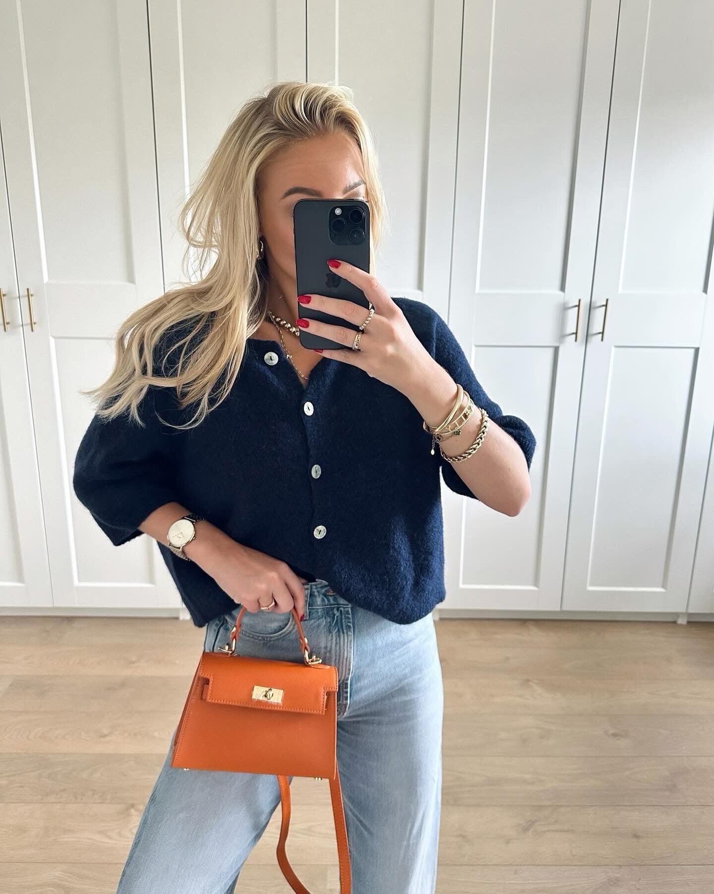 Vest met knopen - blauw