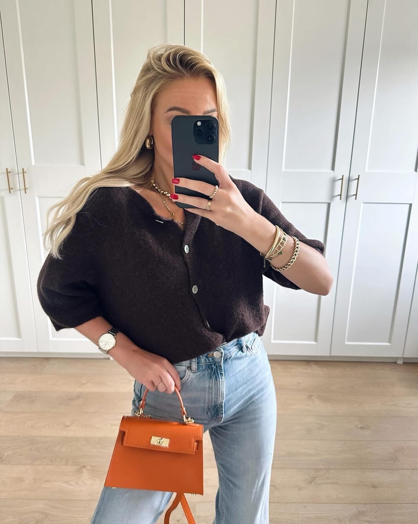 Vest met knopen - bruin