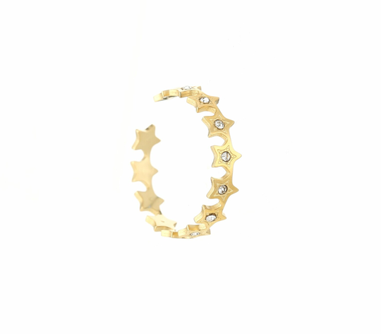 STAR ROW RING GOLD