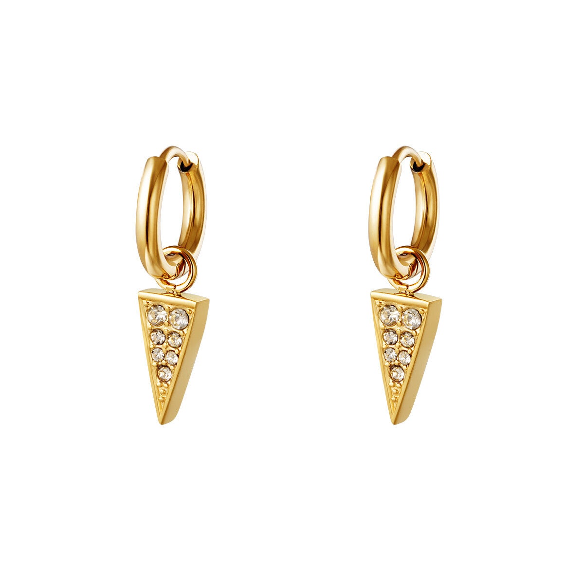 TRIANGLE EARRINGS GOLD