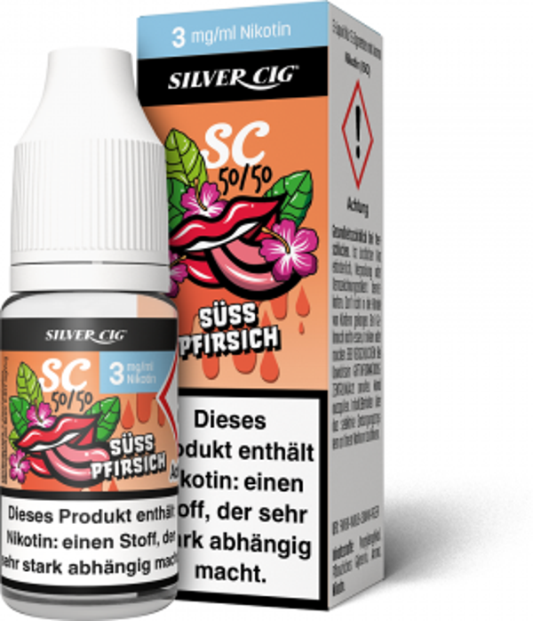Silver-Cig Süss Pfirsich 3mg/ml Nikotin 10ml