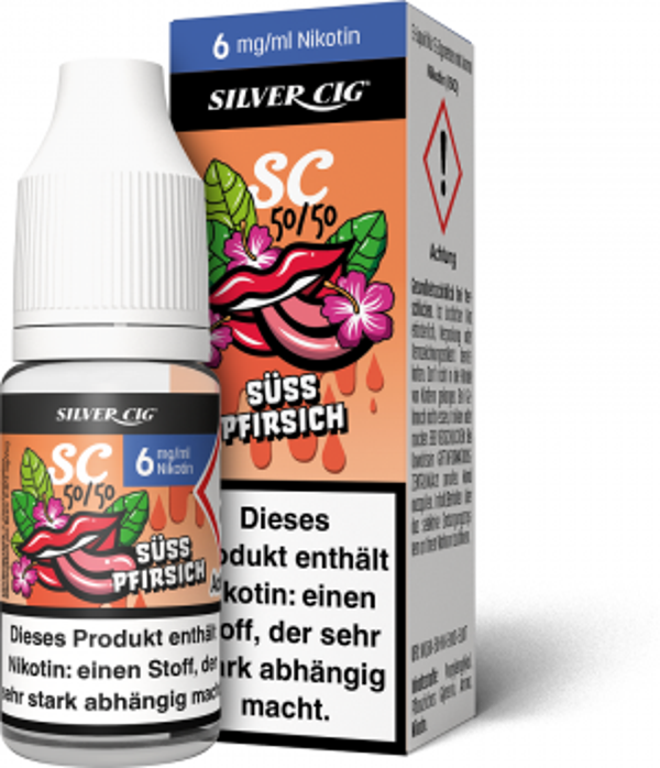 Silver-Cig Süss Pfirsich 6mg/ml Nikotin 10ml