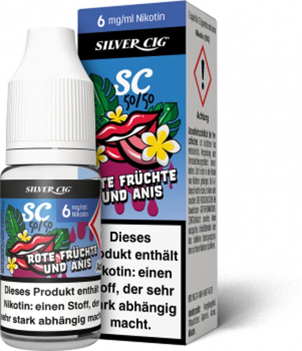 Silver-Cig Rote Früchte & Anis 6mg/ml Nikotin 10ml