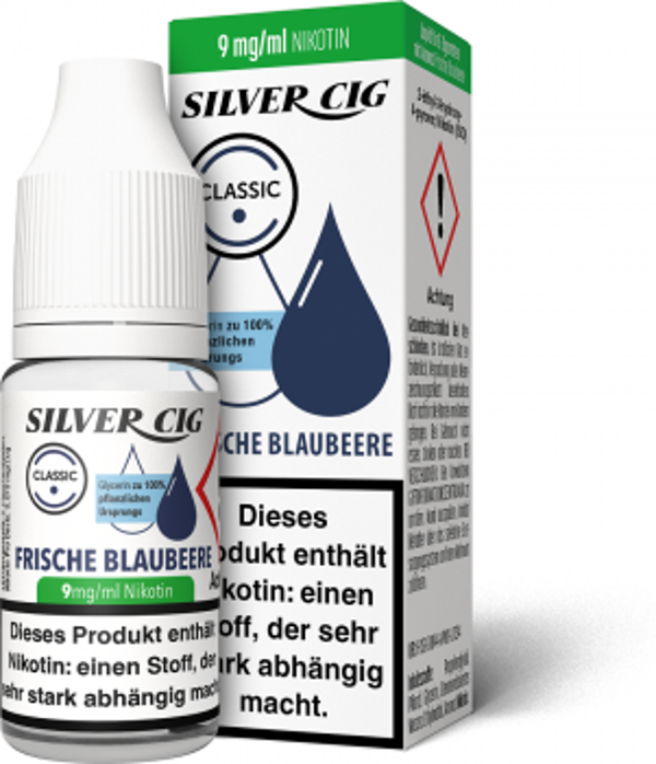Silver-Cig Frische Blaubeere 9mg/ml Nikotin 10ml