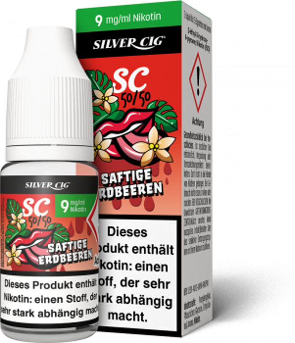 Silver-Cig Saftige Erdbeere 9mg/ml Nikotin 10ml