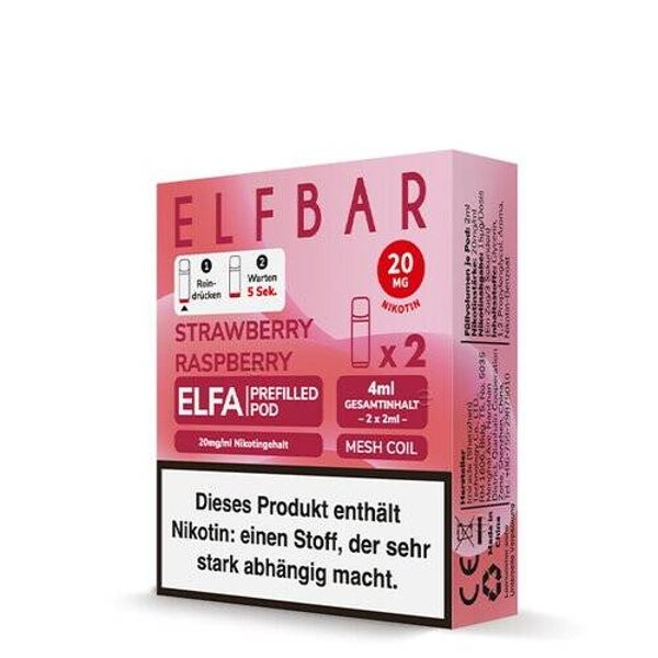 Elfbar - Elfa Prefilled Pods - Strawberry Raspberry